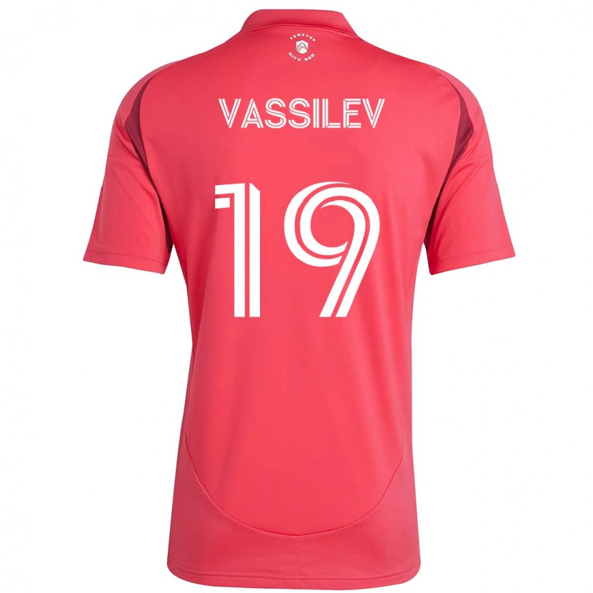 Danxen Kinderen Indiana Vassilev #19 Wit Magenta Thuisshirt Thuistenue 2025/26 T-Shirt