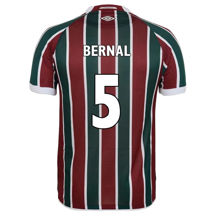 Danxen Kinderen Facundo Bernal #5 Wit Groen Maroon Thuisshirt Thuistenue 2025/26 T-Shirt