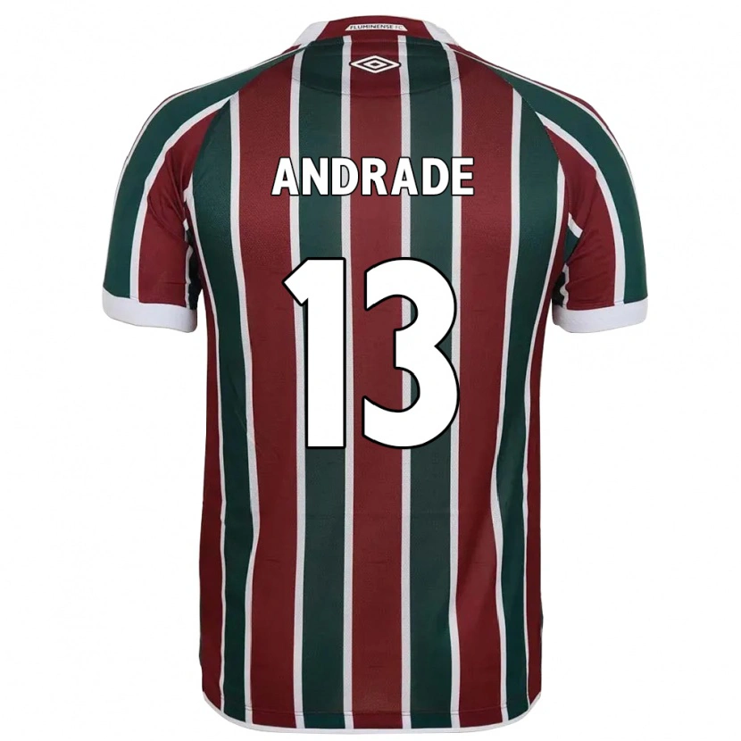 Danxen Kinderen Felipe Andrade #13 Wit Groen Maroon Thuisshirt Thuistenue 2025/26 T-Shirt