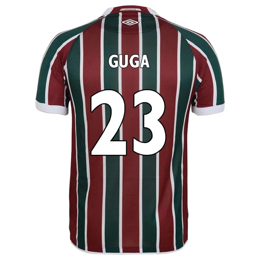 Danxen Kinderen Guga #23 Wit Groen Maroon Thuisshirt Thuistenue 2025/26 T-Shirt