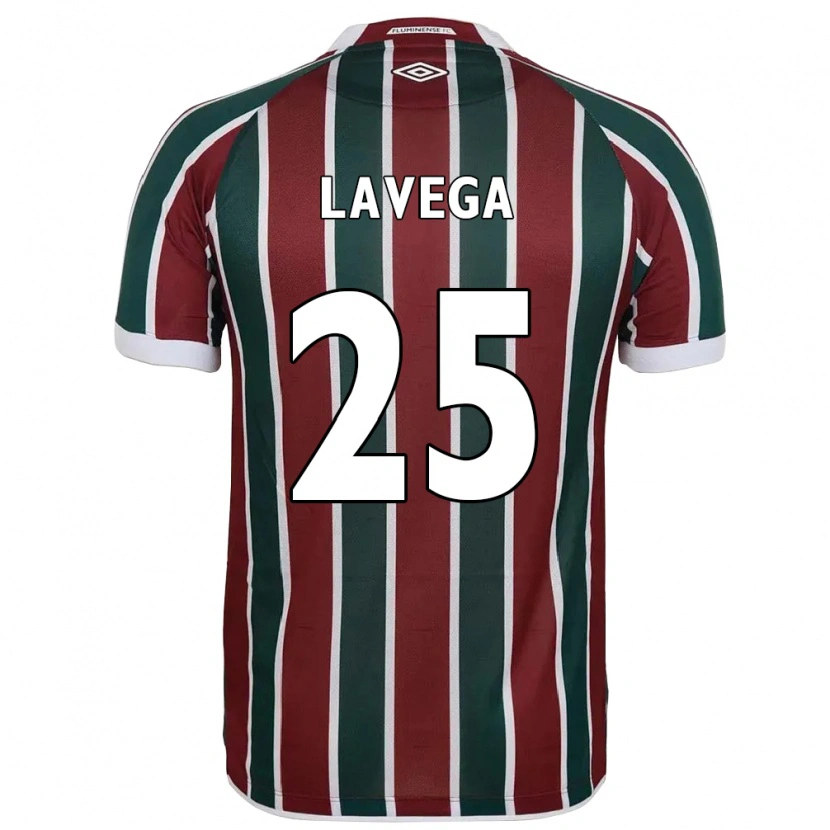 Danxen Kinderen Joaquín Lavega #25 Wit Groen Maroon Thuisshirt Thuistenue 2025/26 T-Shirt