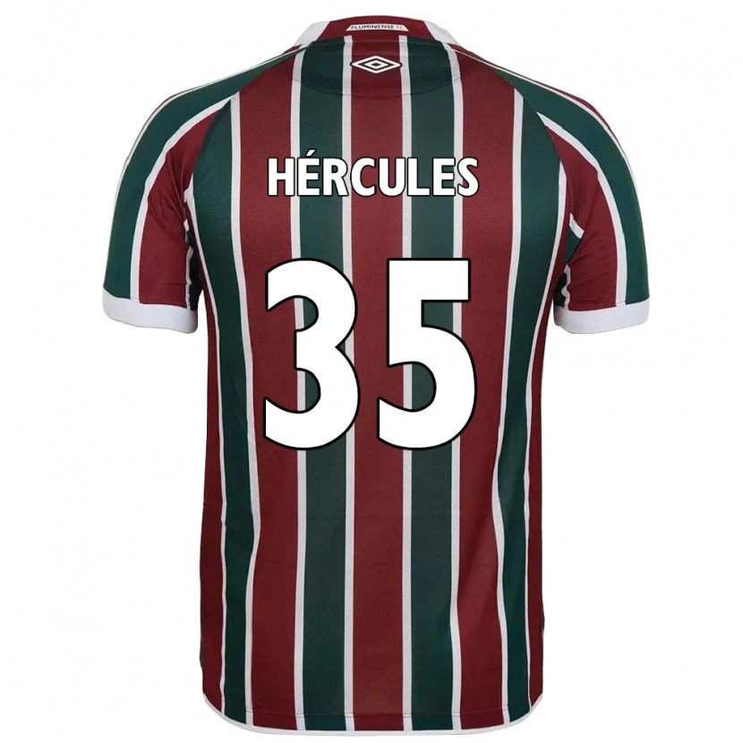 Danxen Kinderen Hércules #35 Wit Groen Maroon Thuisshirt Thuistenue 2025/26 T-Shirt