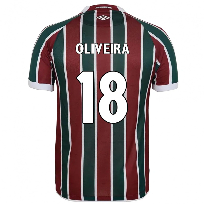 Danxen Kinderen Camila Oliveira #18 Wit Groen Maroon Thuisshirt Thuistenue 2025/26 T-Shirt