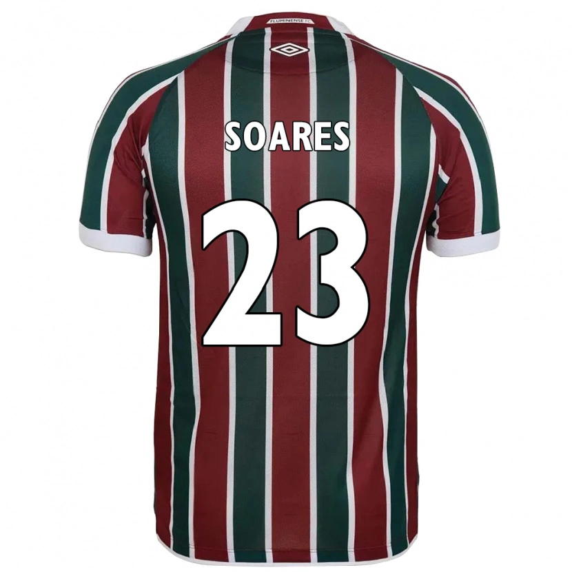 Danxen Kinderen Dani Soares #23 Wit Groen Maroon Thuisshirt Thuistenue 2025/26 T-Shirt