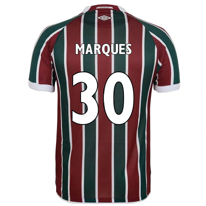 Danxen Kinderen Vero Marques #30 Wit Groen Maroon Thuisshirt Thuistenue 2025/26 T-Shirt