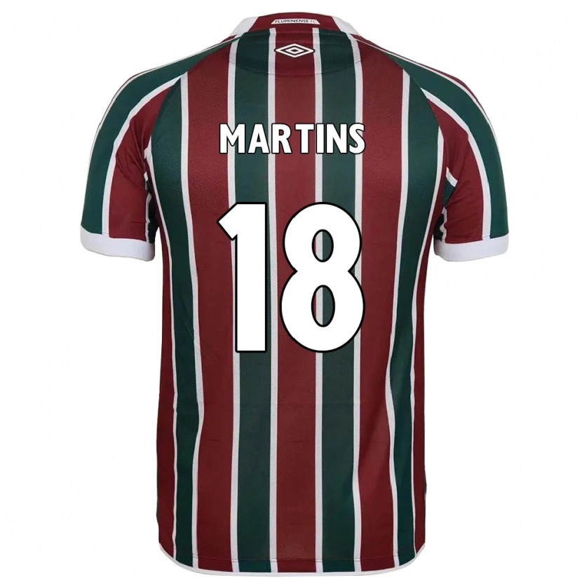 Danxen Kinderen Matheus Martins #18 Wit Groen Maroon Thuisshirt Thuistenue 2025/26 T-Shirt