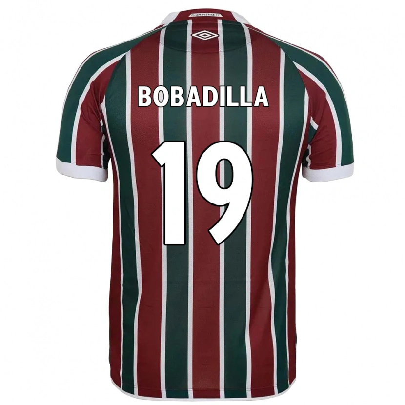 Danxen Kinderen Raul Bobadilla #19 Wit Groen Maroon Thuisshirt Thuistenue 2025/26 T-Shirt