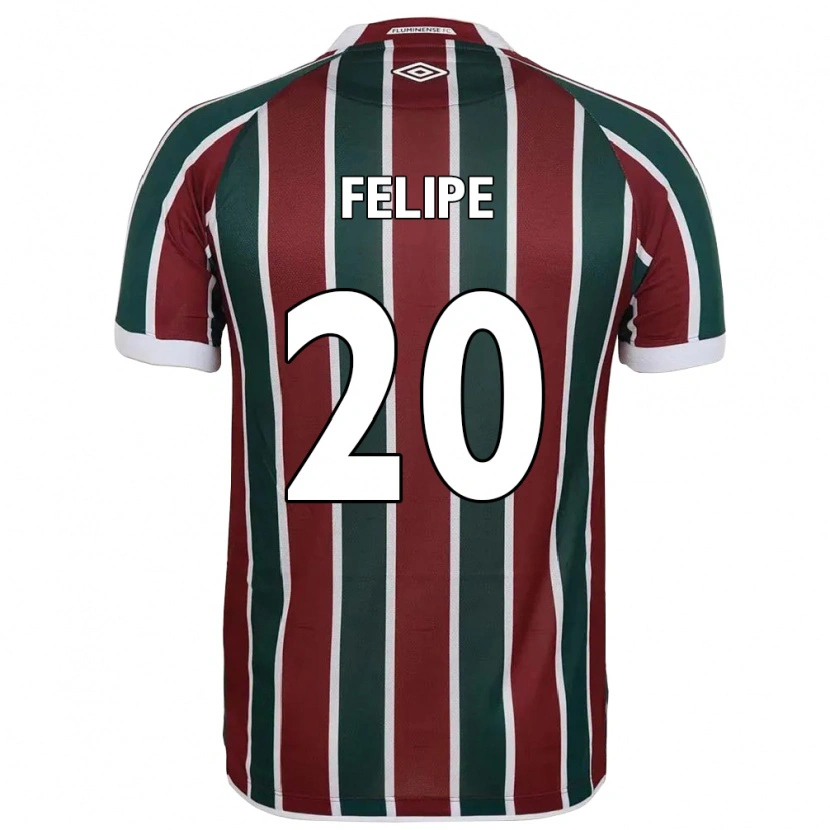 Danxen Kinderen Yago Felipe #20 Wit Groen Maroon Thuisshirt Thuistenue 2025/26 T-Shirt