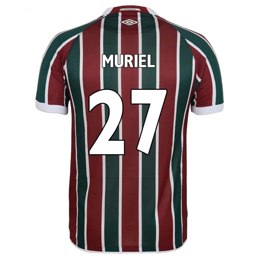 Danxen Kinderen Muriel #27 Wit Groen Maroon Thuisshirt Thuistenue 2025/26 T-Shirt