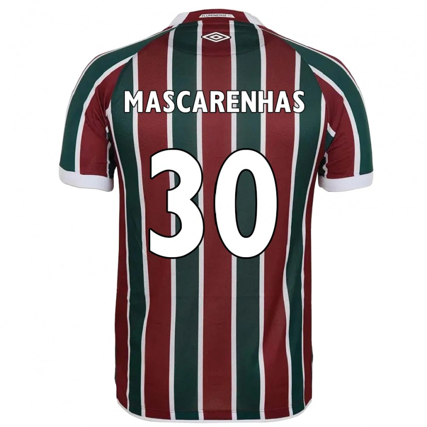 Danxen Kinderen Matheus Mascarenhas #30 Wit Groen Maroon Thuisshirt Thuistenue 2025/26 T-Shirt