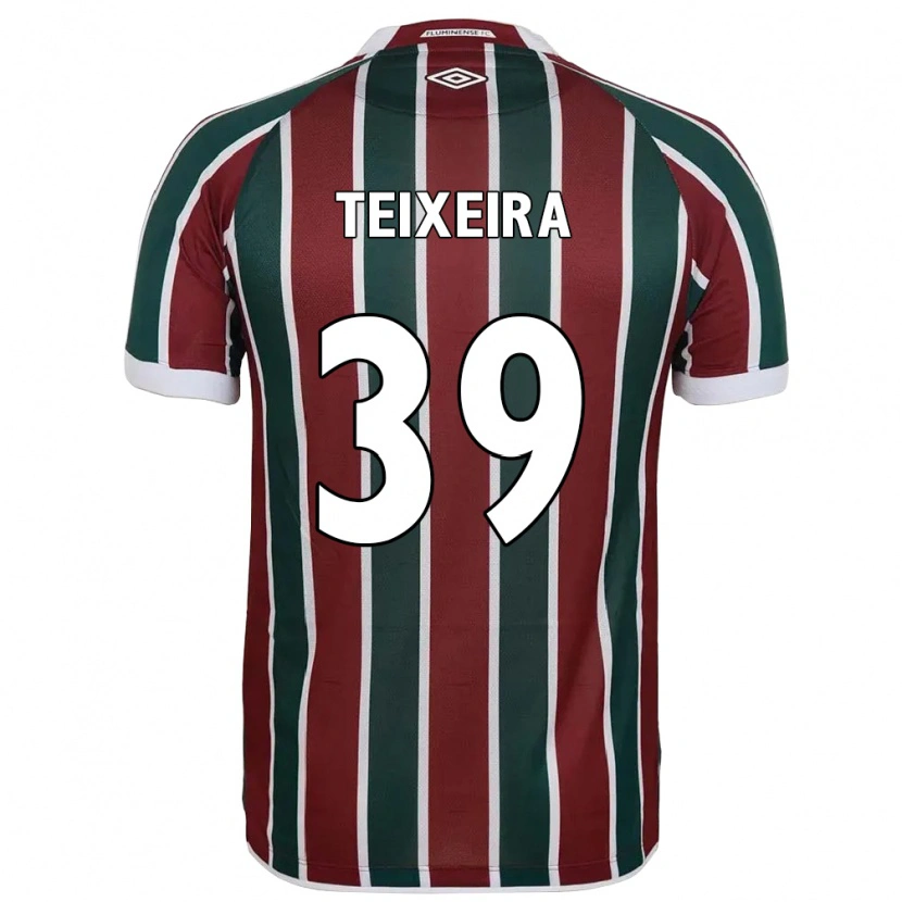 Danxen Kinderen Gabriel Teixeira #39 Wit Groen Maroon Thuisshirt Thuistenue 2025/26 T-Shirt