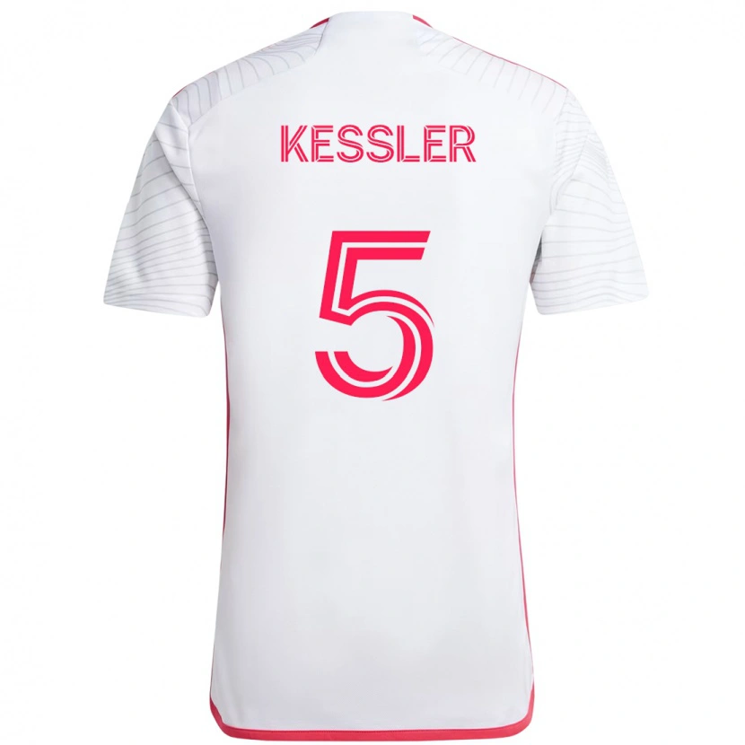 Danxen Kinderen Henry Kessler #5 Magenta Wit Uitshirt Uittenue 2025/26 T-Shirt