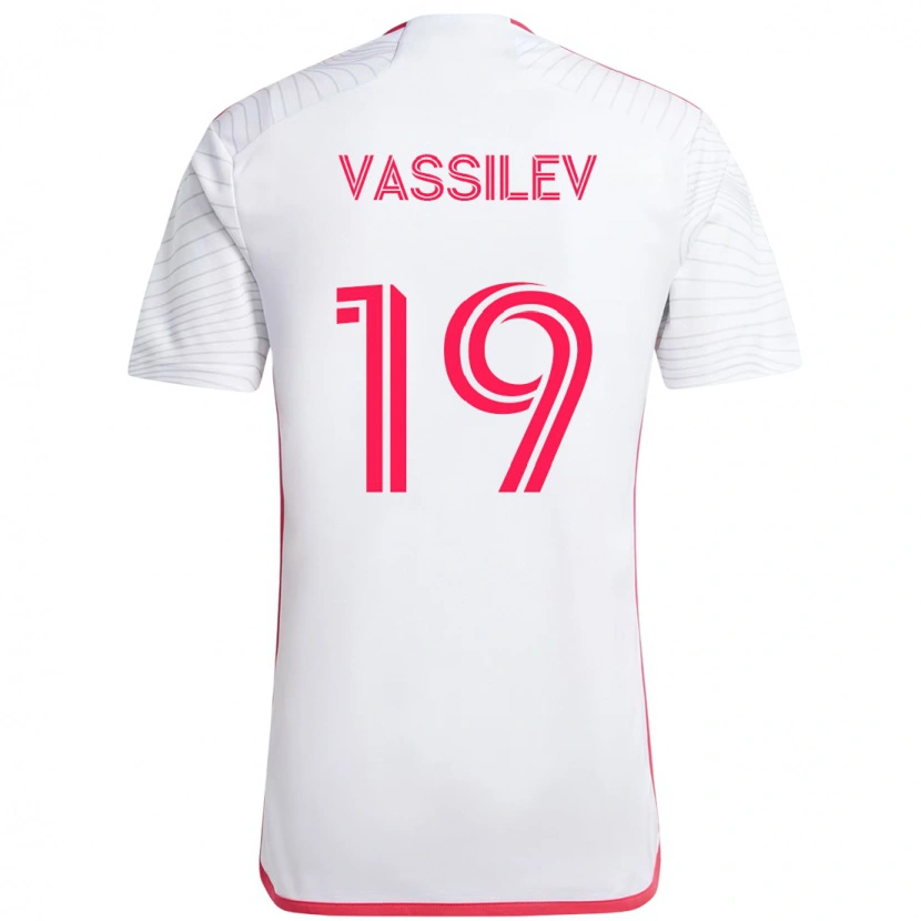 Danxen Kinderen Indiana Vassilev #19 Magenta Wit Uitshirt Uittenue 2025/26 T-Shirt