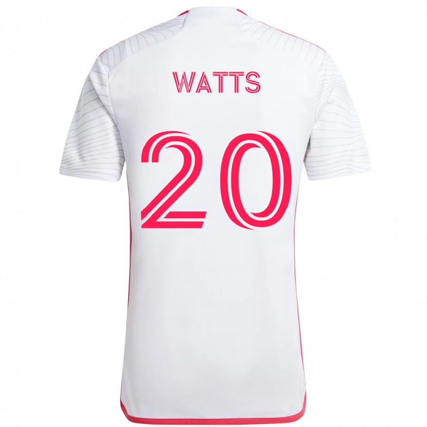 Danxen Kinderen Akil Watts #20 Magenta Wit Uitshirt Uittenue 2025/26 T-Shirt