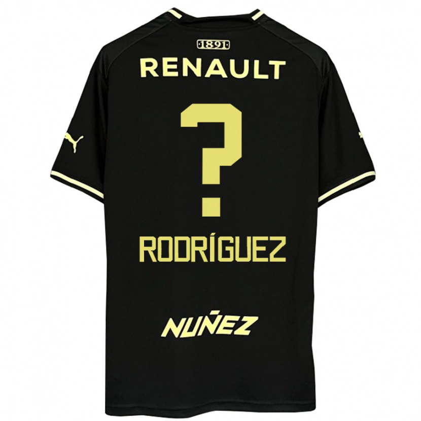 Danxen Kinderen Juan Rodríguez #0 Geel Zwart Uitshirt Uittenue 2025/26 T-Shirt