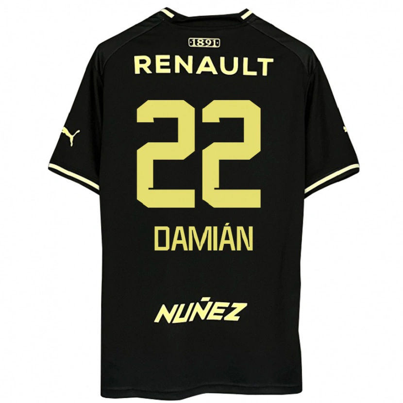 Danxen Kinderen Damián Suárez #22 Geel Zwart Uitshirt Uittenue 2025/26 T-Shirt