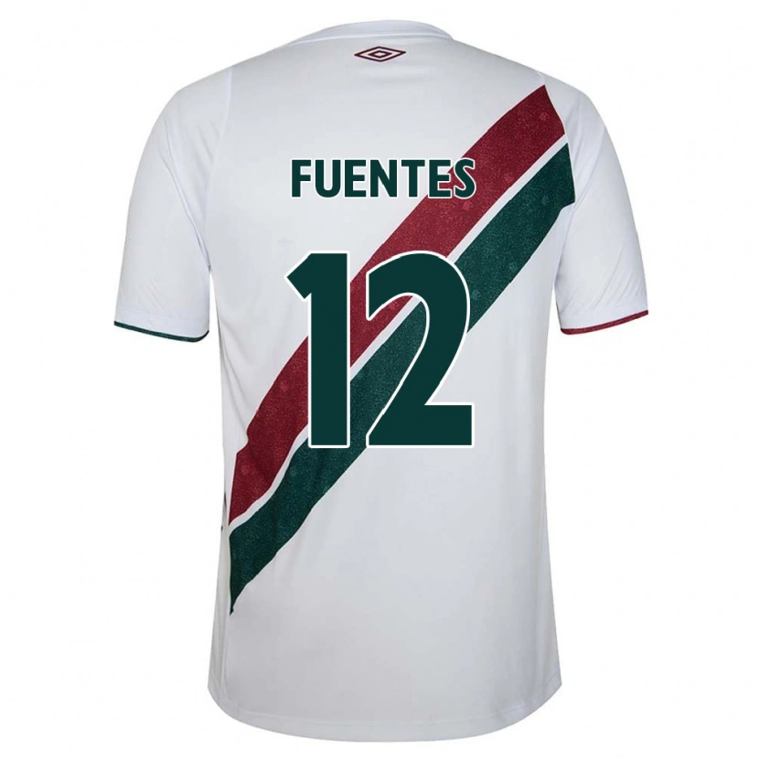 Danxen Kinderen Gabriel Fuentes #12 Groen Maroon Wit Uitshirt Uittenue 2025/26 T-Shirt