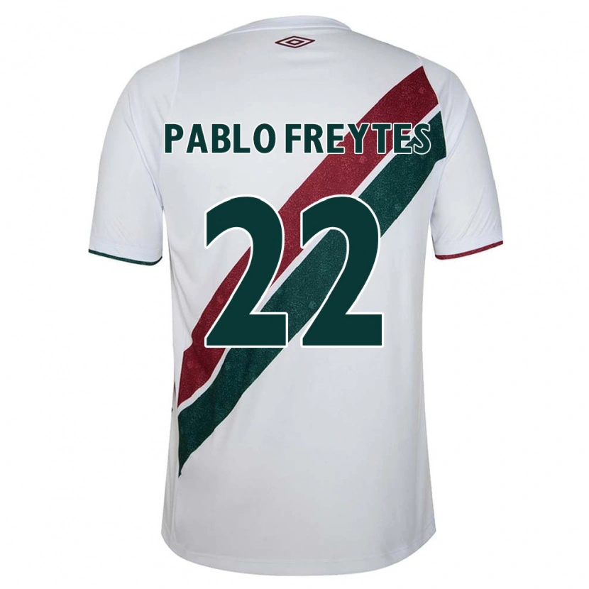 Danxen Kinderen Juan Pablo Freytes #22 Groen Maroon Wit Uitshirt Uittenue 2025/26 T-Shirt