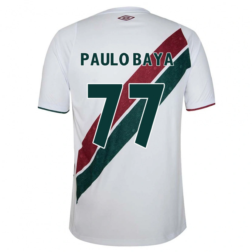 Danxen Kinderen Paulo Baya #77 Groen Maroon Wit Uitshirt Uittenue 2025/26 T-Shirt