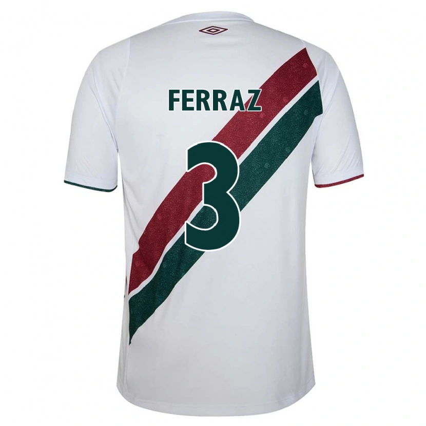 Danxen Kinderen Matheus Ferraz #3 Groen Maroon Wit Uitshirt Uittenue 2025/26 T-Shirt