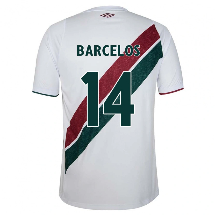 Danxen Kinderen Danilo Barcelos #14 Groen Maroon Wit Uitshirt Uittenue 2025/26 T-Shirt