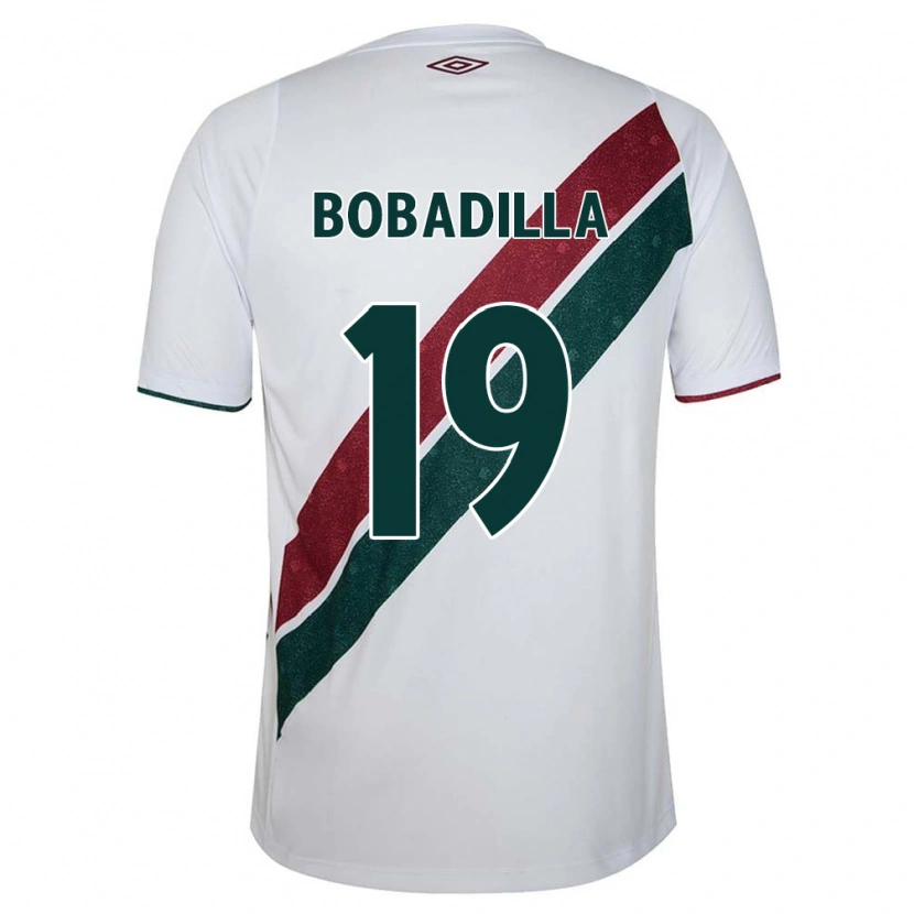 Danxen Kinderen Raul Bobadilla #19 Groen Maroon Wit Uitshirt Uittenue 2025/26 T-Shirt