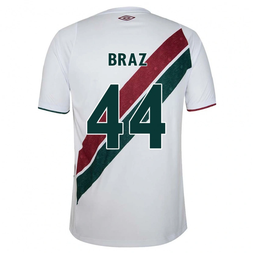 Danxen Kinderen David Braz #44 Groen Maroon Wit Uitshirt Uittenue 2025/26 T-Shirt