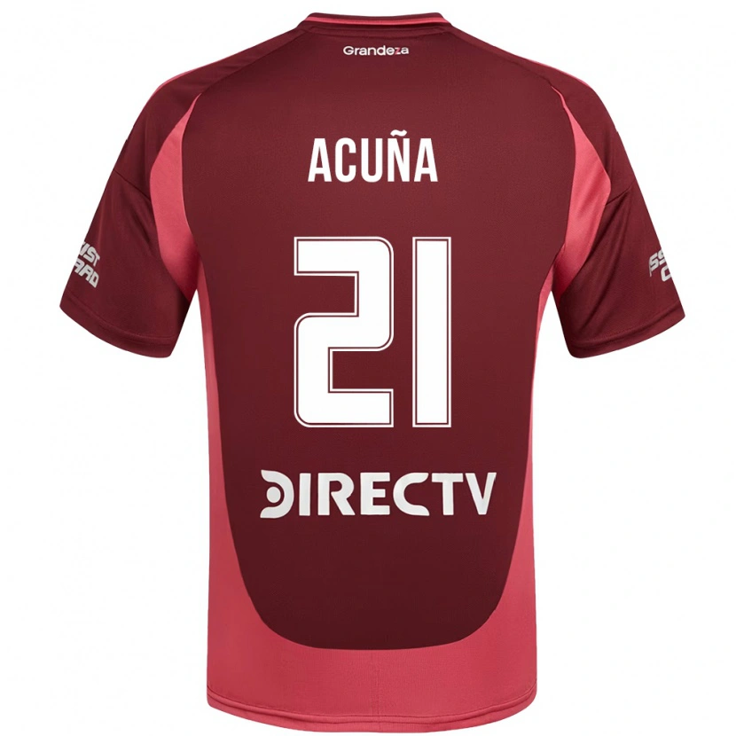 Danxen Kinderen Marcos Acuña #21 Wit Rood Uitshirt Uittenue 2025/26 T-Shirt