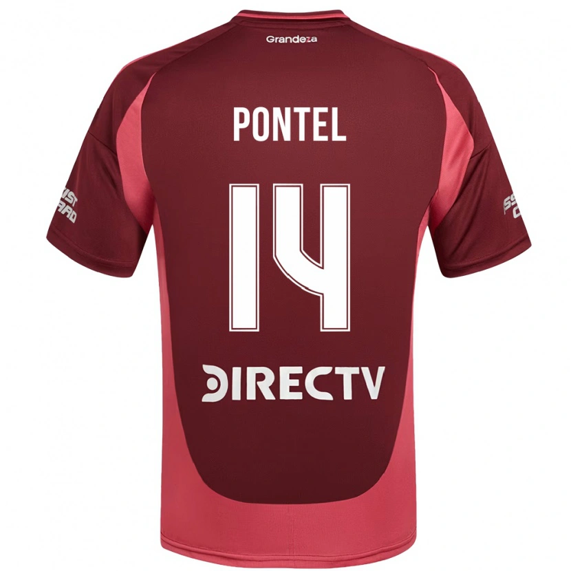 Danxen Kinderen Daniela Pontel #14 Wit Rood Uitshirt Uittenue 2025/26 T-Shirt