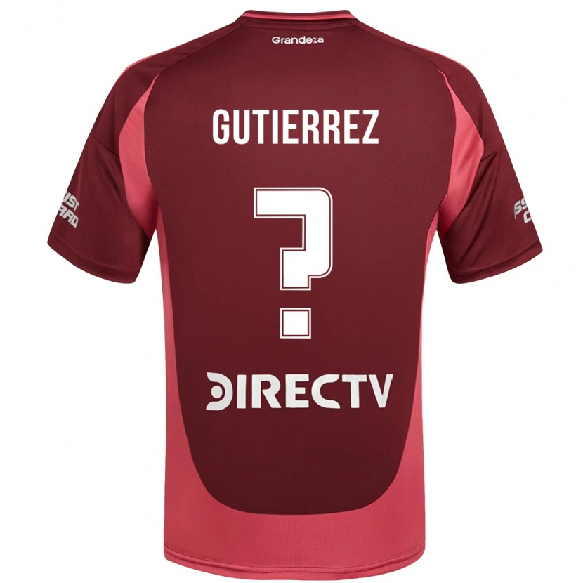 Danxen Kinderen Thomas Gutierrez #0 Wit Rood Uitshirt Uittenue 2025/26 T-Shirt