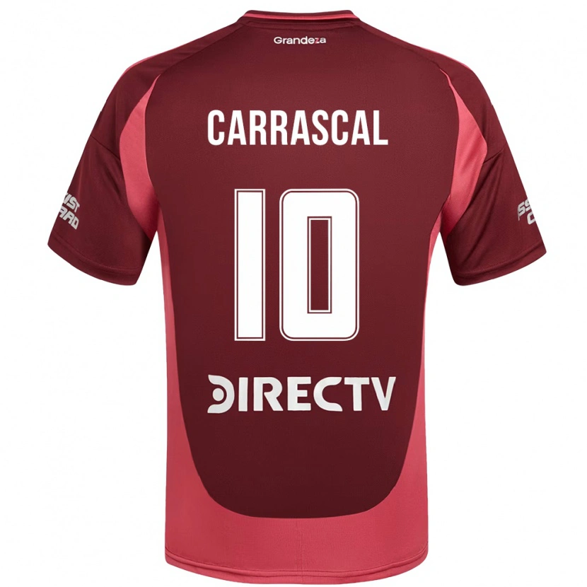 Danxen Kinderen Jorge Carrascal #10 Wit Rood Uitshirt Uittenue 2025/26 T-Shirt