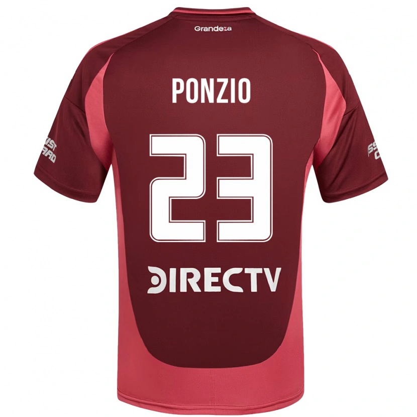 Danxen Kinderen Leonardo Ponzio #23 Wit Rood Uitshirt Uittenue 2025/26 T-Shirt