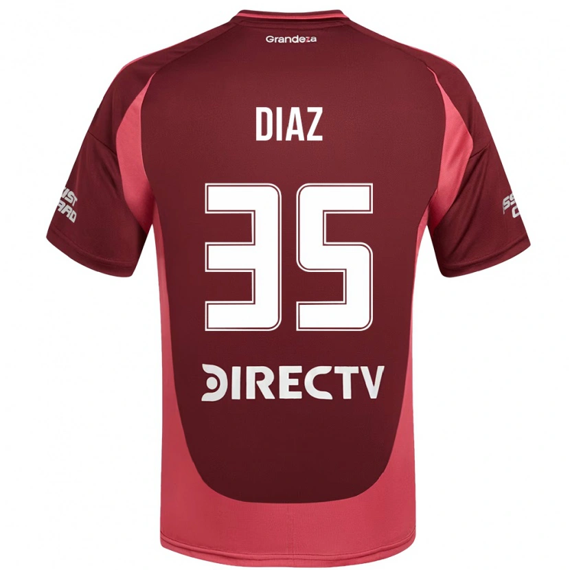 Danxen Kinderen Leonardo Diaz #35 Wit Rood Uitshirt Uittenue 2025/26 T-Shirt