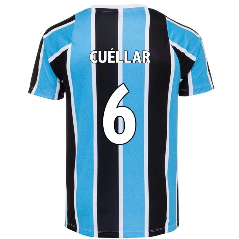 Danxen Heren Gustavo Cuéllar #6 Wit Blauw Thuisshirt Thuistenue 2025/26 T-Shirt