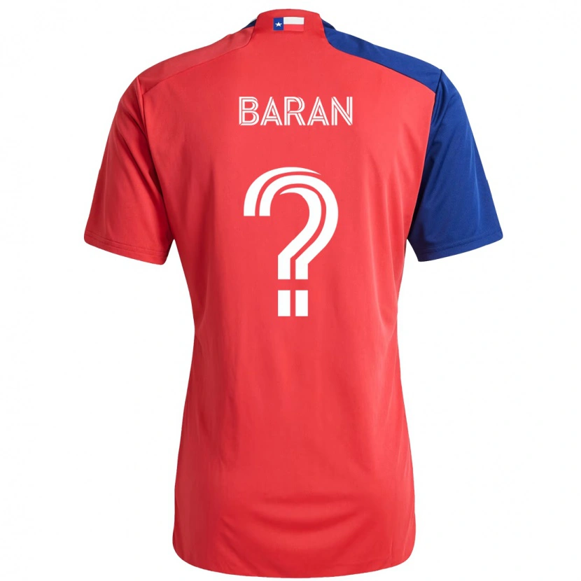 Danxen Dames Daniel Baran #0 Lichtblauw Rood Thuisshirt Thuistenue 2025/26 T-Shirt