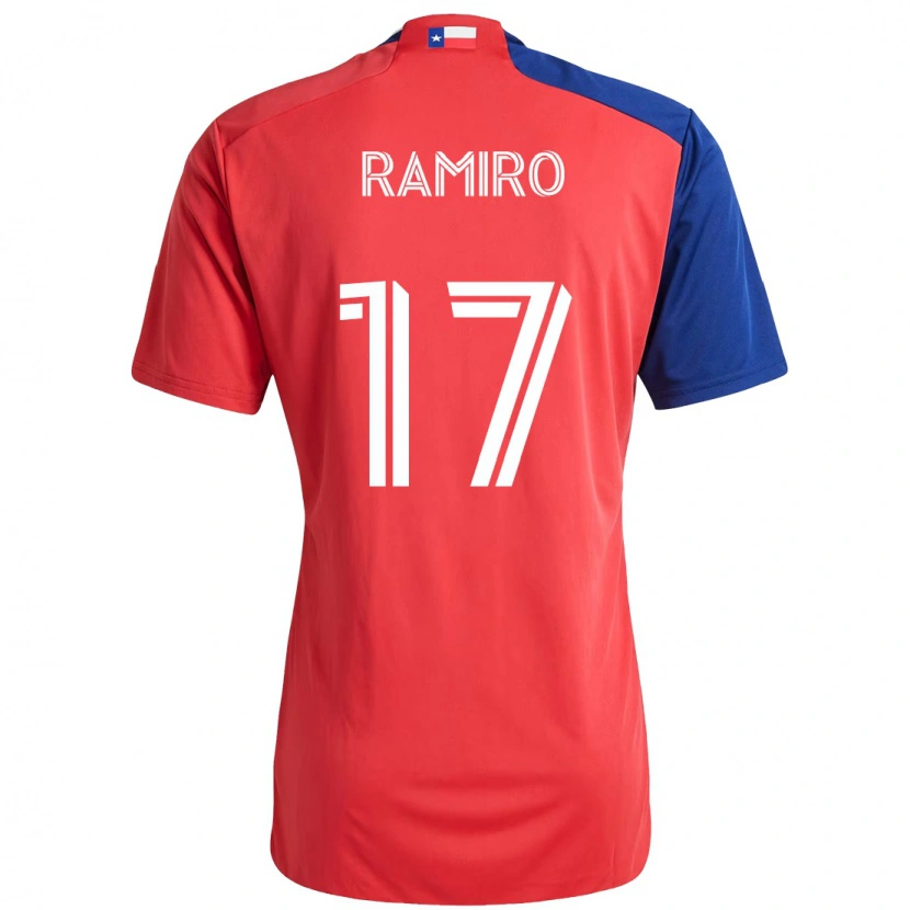 Danxen Dames Ramiro #17 Lichtblauw Rood Thuisshirt Thuistenue 2025/26 T-Shirt