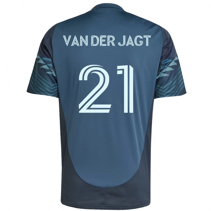 Danxen Dames Olivia Van Der Jagt #21 Groen Wit Uitshirt Uittenue 2025/26 T-Shirt