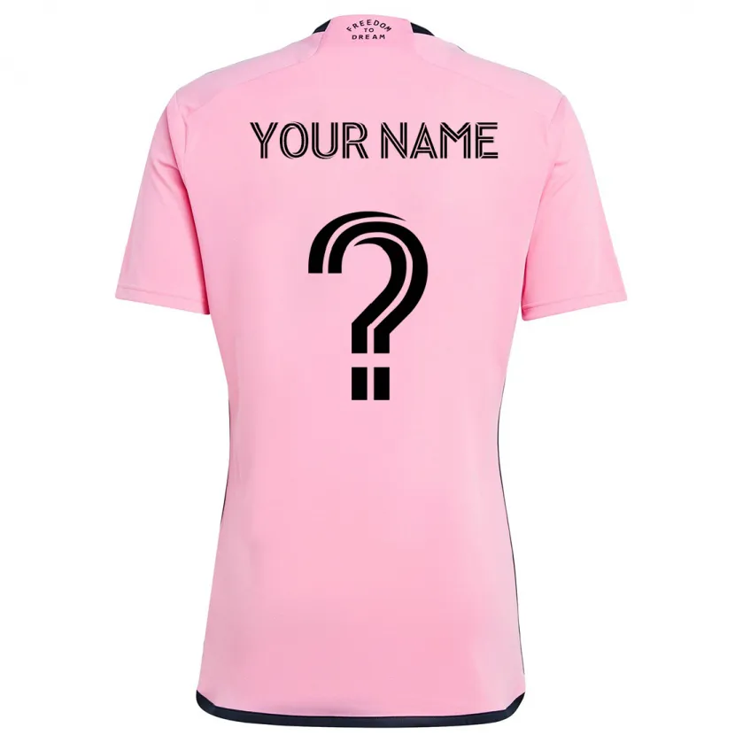 Danxen Kinderen Uw Naam #0 Roze Thuisshirt Thuistenue 2024/25 T-Shirt