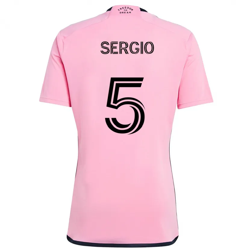 Danxen Kinderen Sergio Busquets #5 Roze Thuisshirt Thuistenue 2024/25 T-Shirt