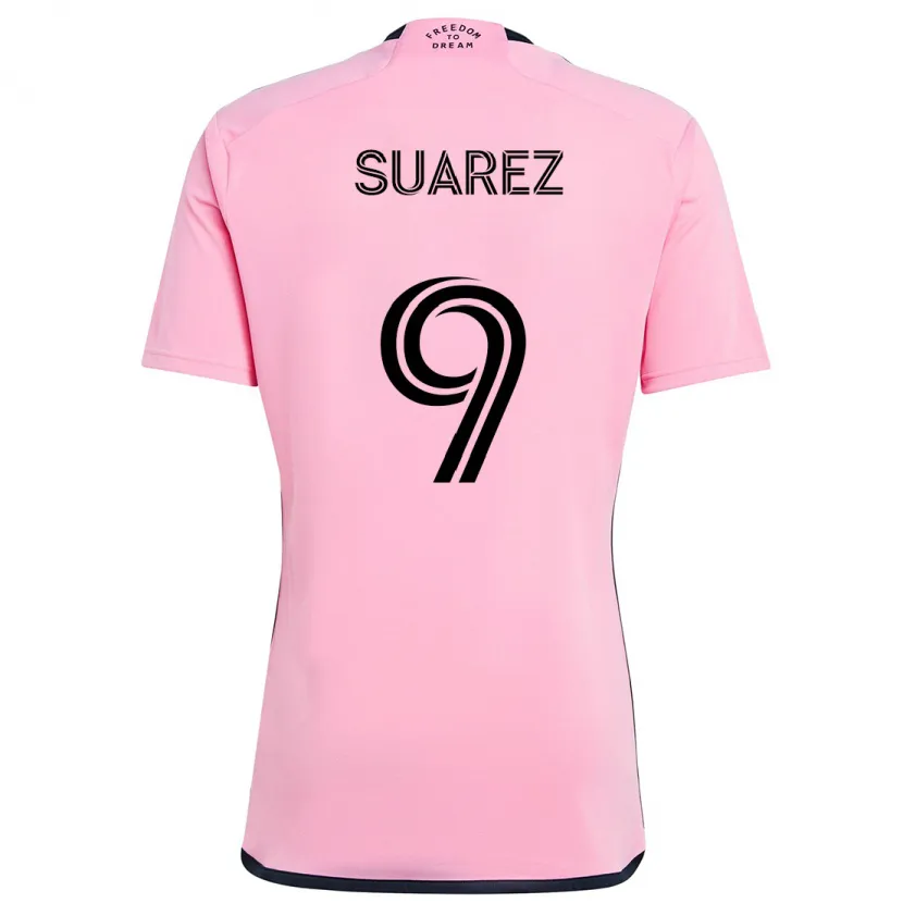 Danxen Kinderen Luis Suárez #9 Roze Thuisshirt Thuistenue 2024/25 T-Shirt