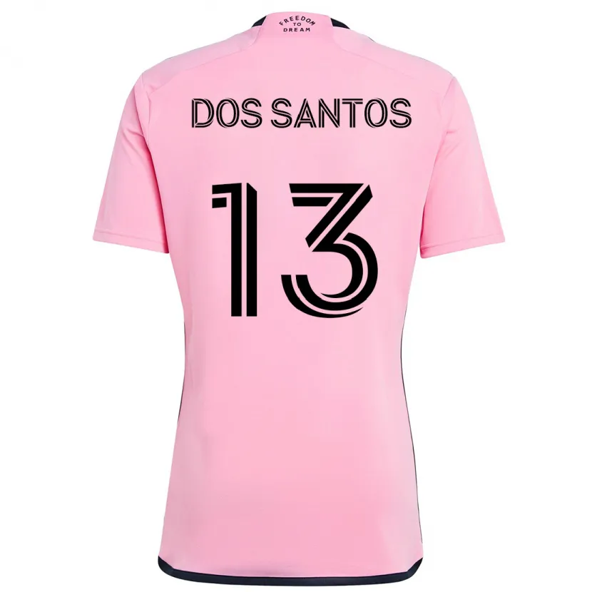 Danxen Kinderen Cj Dos Santos #13 Roze Thuisshirt Thuistenue 2024/25 T-Shirt