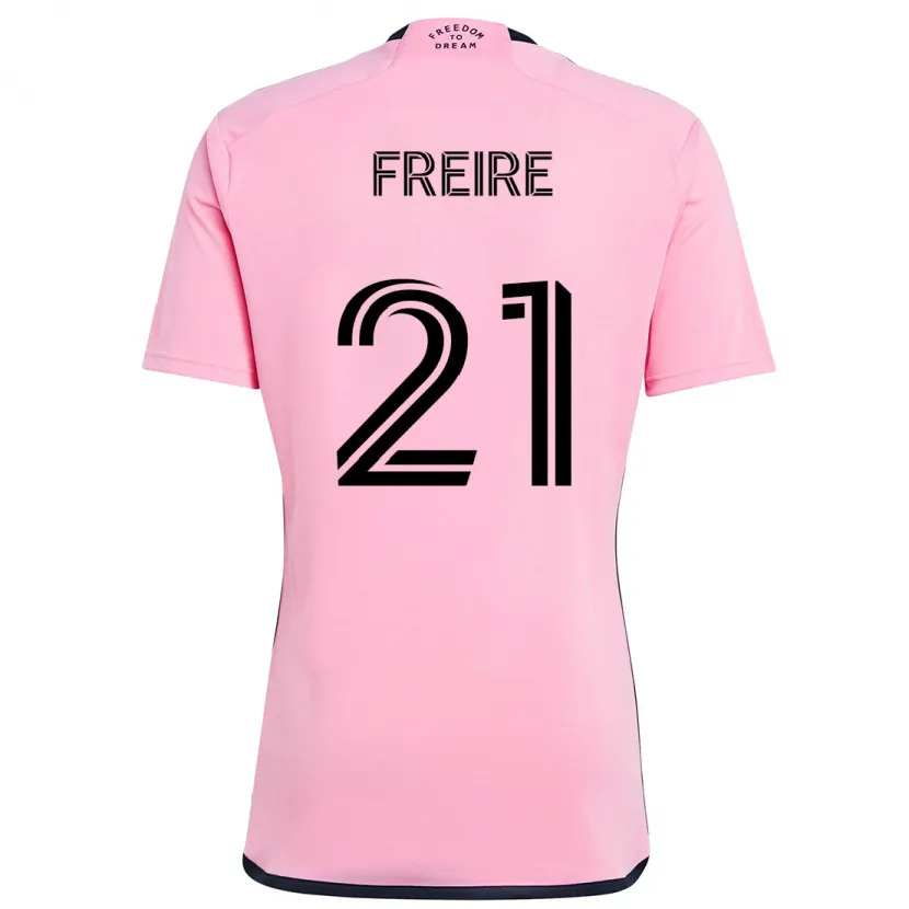 Danxen Kinderen Nicolás Freire #21 Roze Thuisshirt Thuistenue 2024/25 T-Shirt