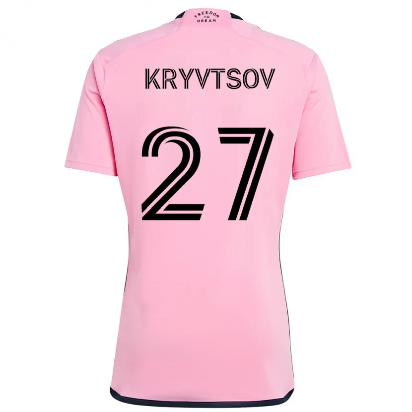 Danxen Kinderen Sergiy Kryvtsov #27 Roze Thuisshirt Thuistenue 2024/25 T-Shirt