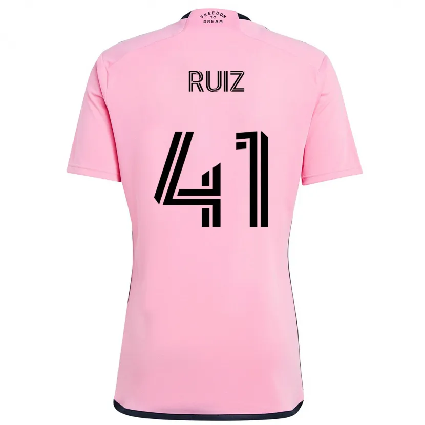 Danxen Kinderen David Ruíz #41 Roze Thuisshirt Thuistenue 2024/25 T-Shirt