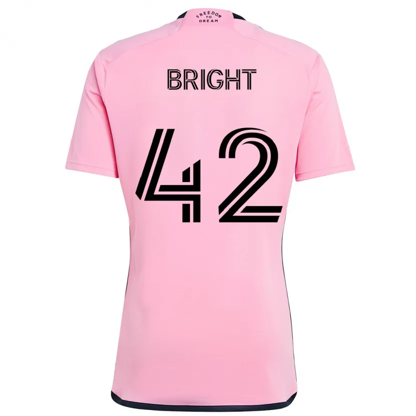 Danxen Kinderen Yannick Bright #42 Roze Thuisshirt Thuistenue 2024/25 T-Shirt