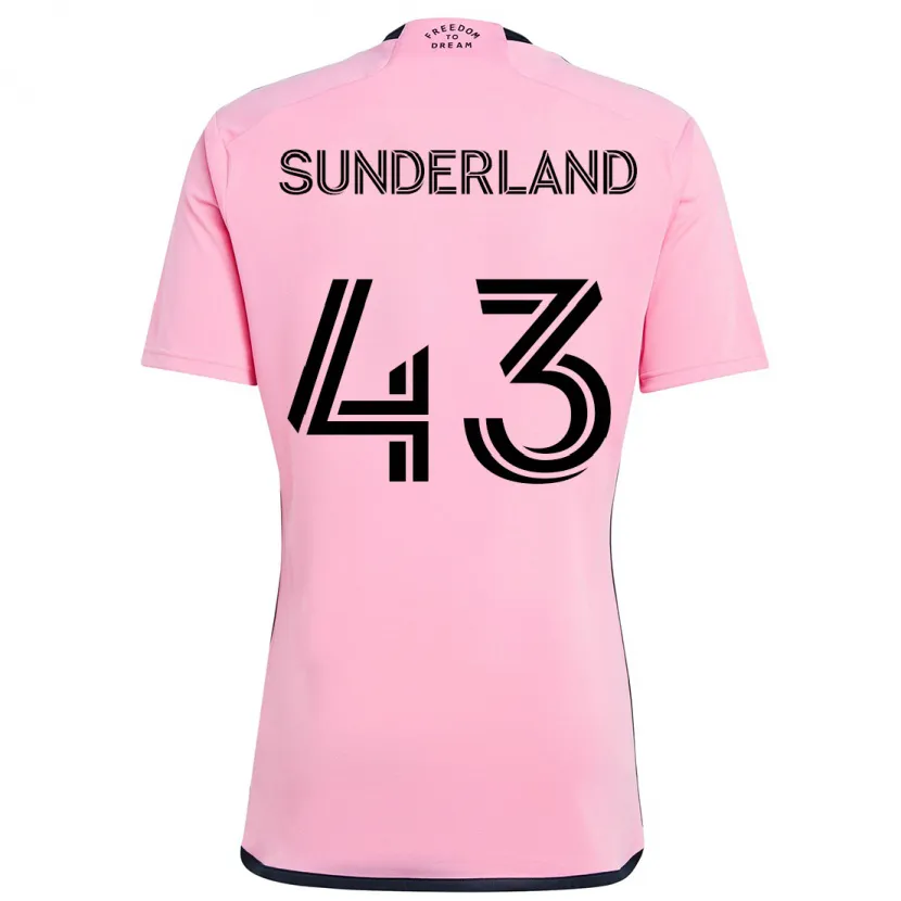 Danxen Kinderen Lawson Sunderland #43 Roze Thuisshirt Thuistenue 2024/25 T-Shirt