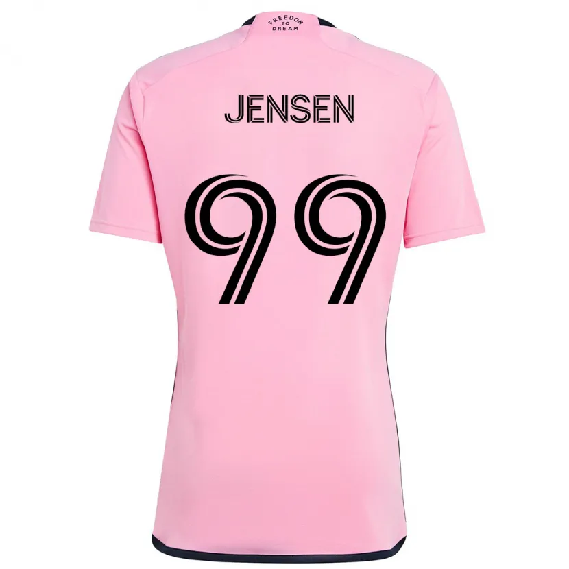 Danxen Kinderen Cole Jensen #99 Roze Thuisshirt Thuistenue 2024/25 T-Shirt