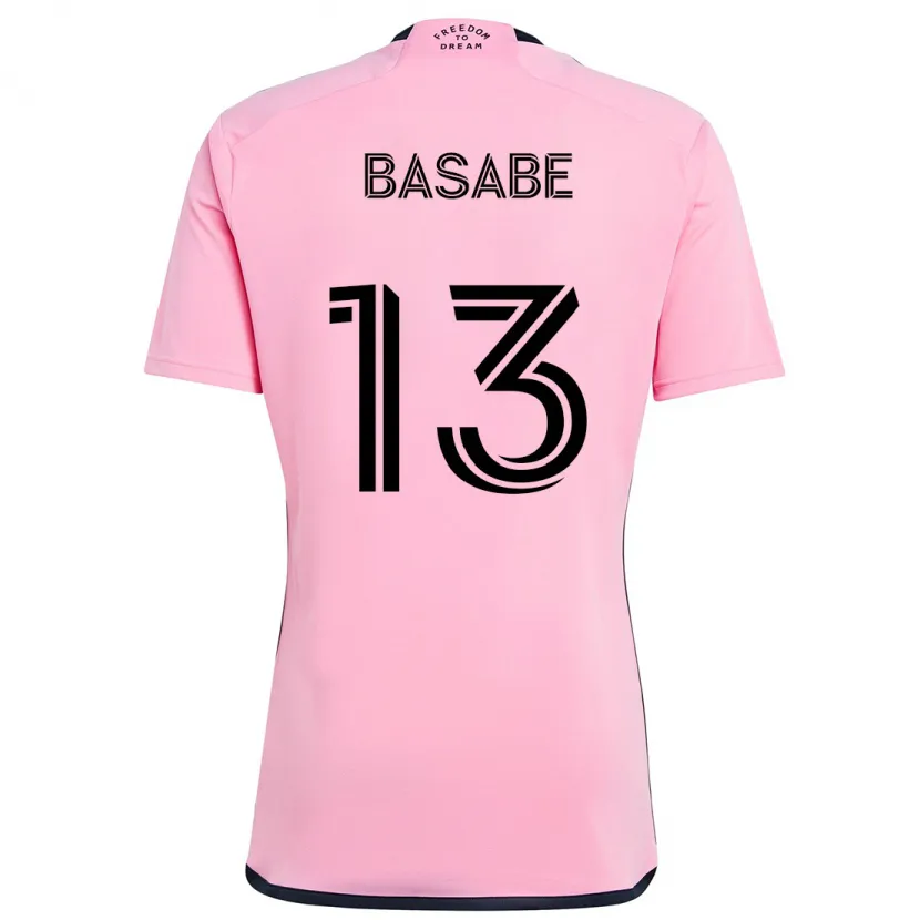 Danxen Kinderen Samuel Basabe #13 Roze Thuisshirt Thuistenue 2024/25 T-Shirt