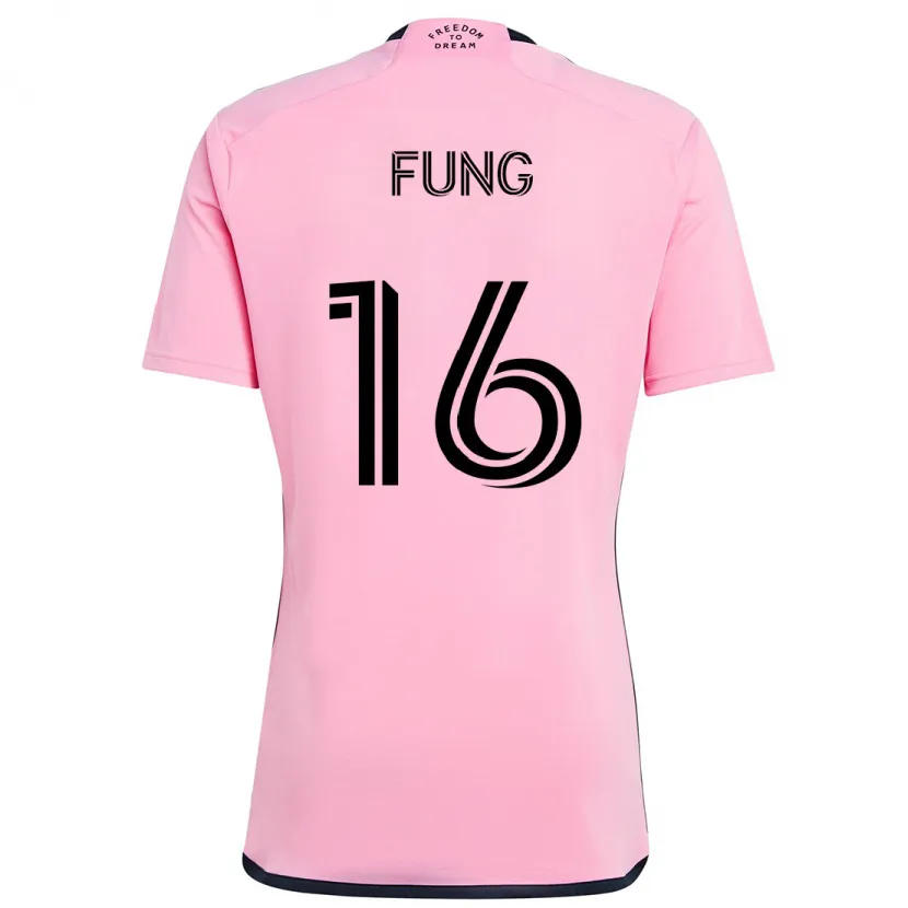 Danxen Kinderen Victor Fung #16 Roze Thuisshirt Thuistenue 2024/25 T-Shirt