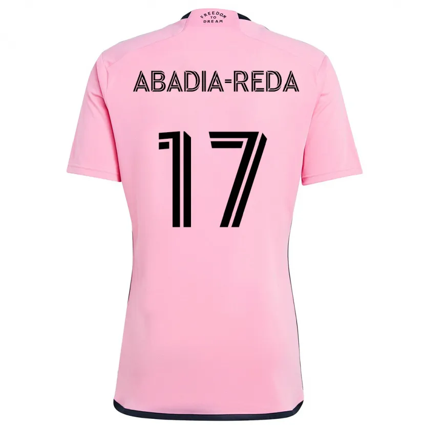 Danxen Kinderen Ezequiel Abadia-Reda #17 Roze Thuisshirt Thuistenue 2024/25 T-Shirt